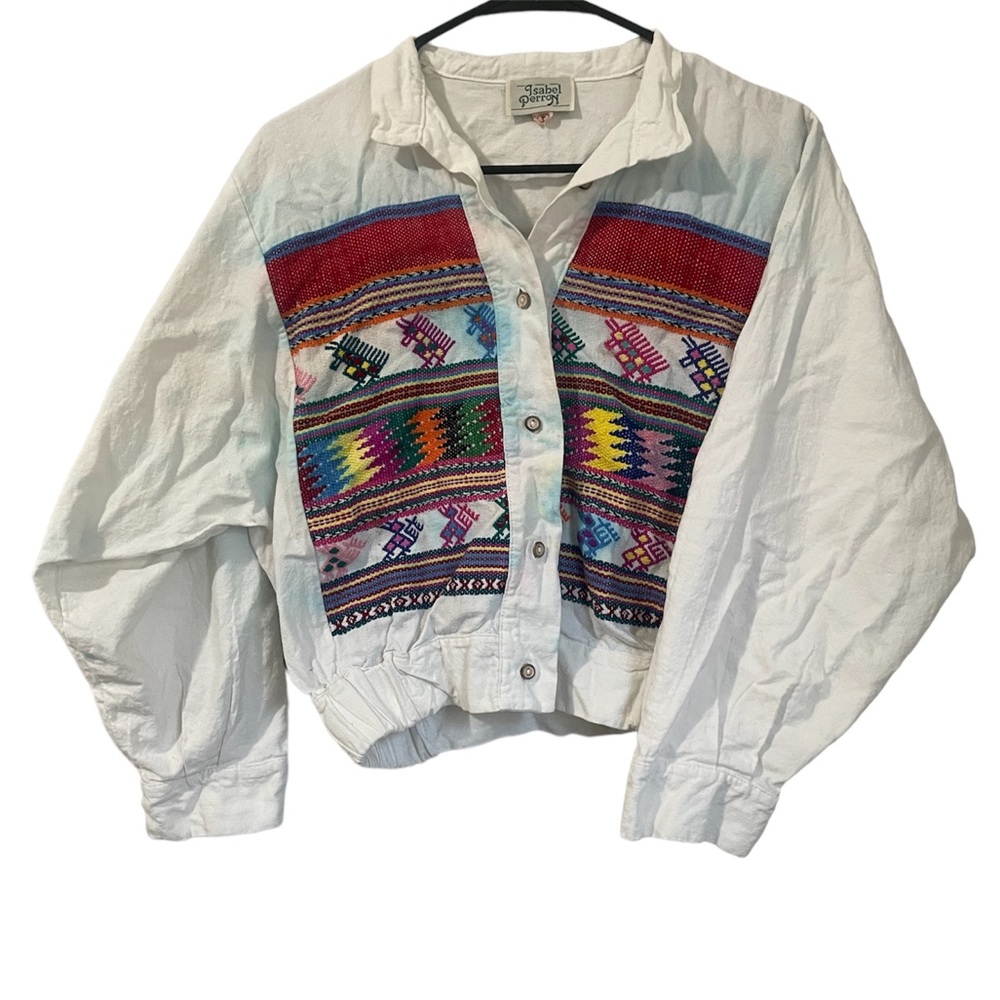 70s Hand Embroidered Canvas Jacket